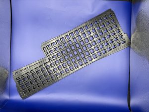 (4) plastic can shims designed for Dixie Narco 501E, 522E, and 600E double‑column vending machines.