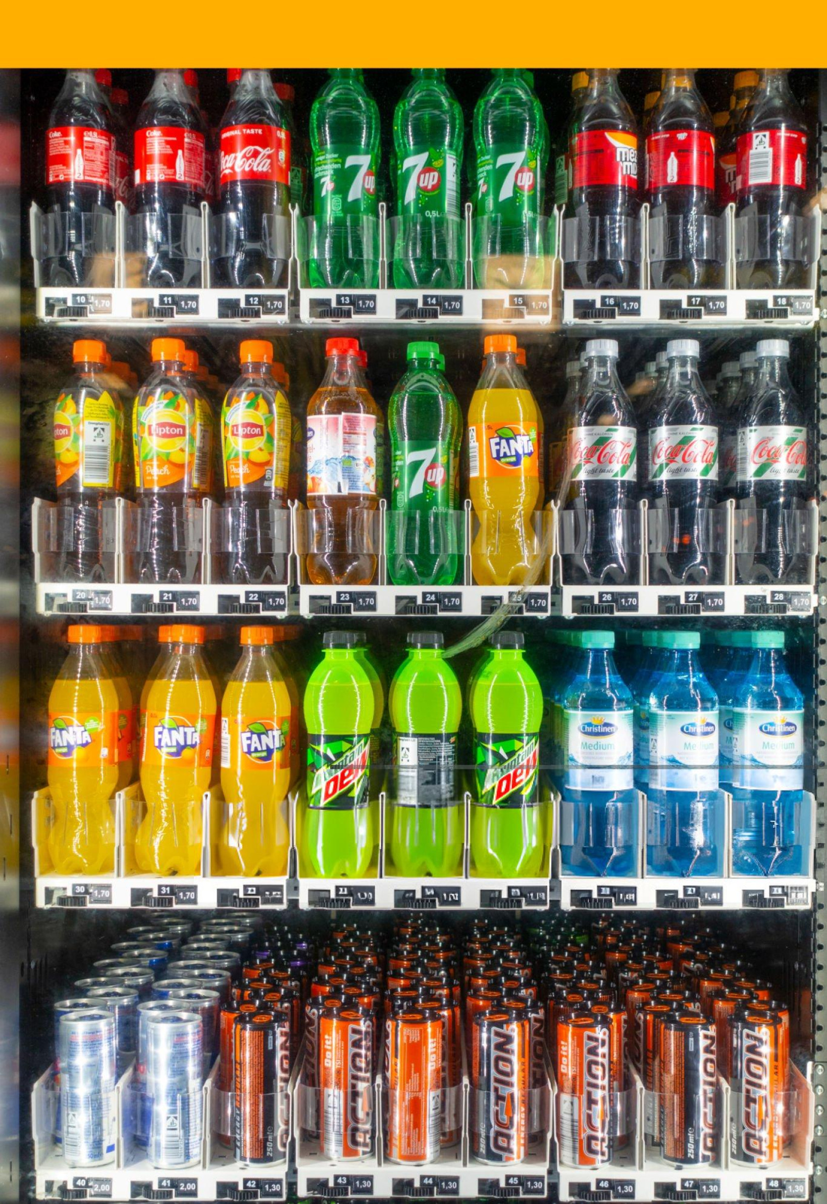 popular vending machine drinks